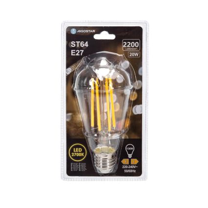 LED-Lampe VINTAGE ST64 E27/20W/230V 2700K - Aigostar