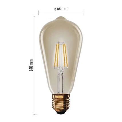 LED-Lampe VINTAGE ST64 E27/4,5W/230V 2200K