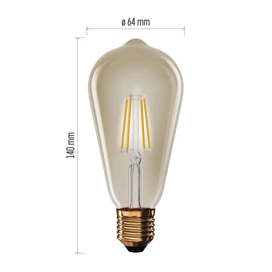 LED-Lampe VINTAGE ST64 E27/4,5W/230V 2200K