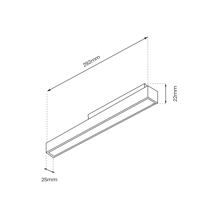 LED-Leuchte für Schienensystem MAGNETIC TRACK 1xLED/12W/48V