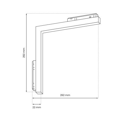 LED-Leuchte für Schienensystem MAGNETIC TRACK L-DOWN LED/24W/48V 3000K schwarz