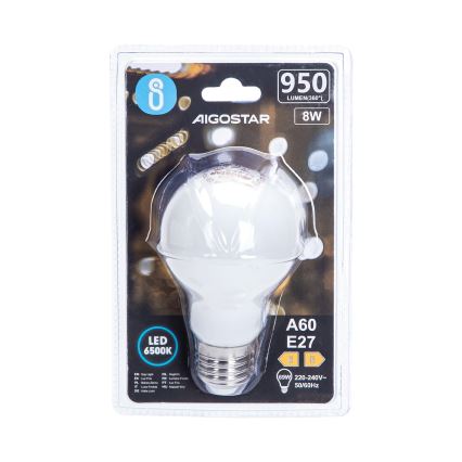 LED-Leuchtmittel A60 E27/8W/230V 330° 6500K - Aigostar