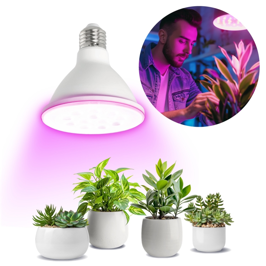 LED-Leuchtmittel für die Pflanzenzucht VITABLOOM E27/9W/230V 1200K weiß - Brilagi