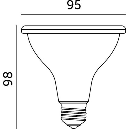LED-Leuchtmittel für die Pflanzenzucht VITABLOOM E27/9W/230V 1200K weiß - Brilagi