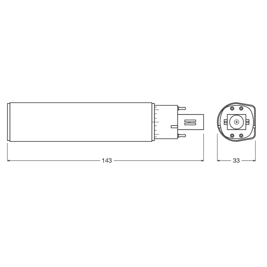 LED-Leuchtmittel G24q-2/7W/230V 3000K - Osram