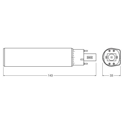 LED-Leuchtmittel G24q-2/7W/230V 4000K - Osram