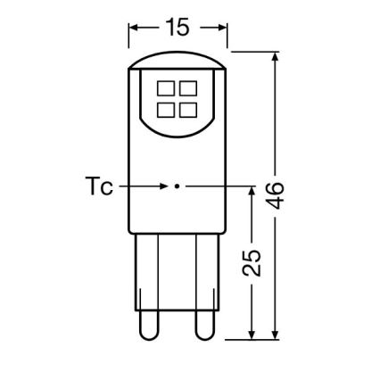 LED-Leuchtmittel G9/1,9W/230V 2700K - Osram