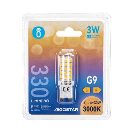 LED-Leuchtmittel G9/3W/230V 3000K - Aigostar