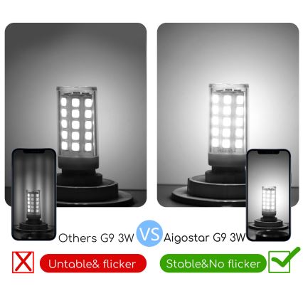 LED-Leuchtmittel G9/3W/230V 6500K - Aigostar