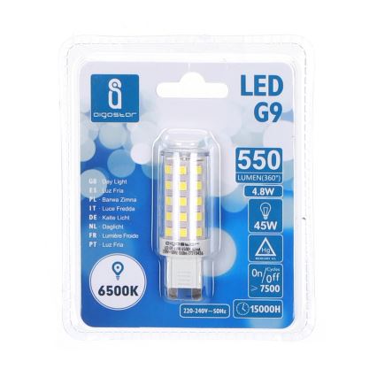 LED-Leuchtmittel G9/4,8W/230V 6500K - Aigostar