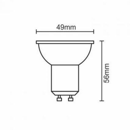 LED-Leuchtmittel GU10/6W/230V 3000K schwarz