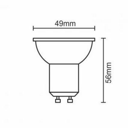 LED-Leuchtmittel GU10/6W/230V 4000K schwarz