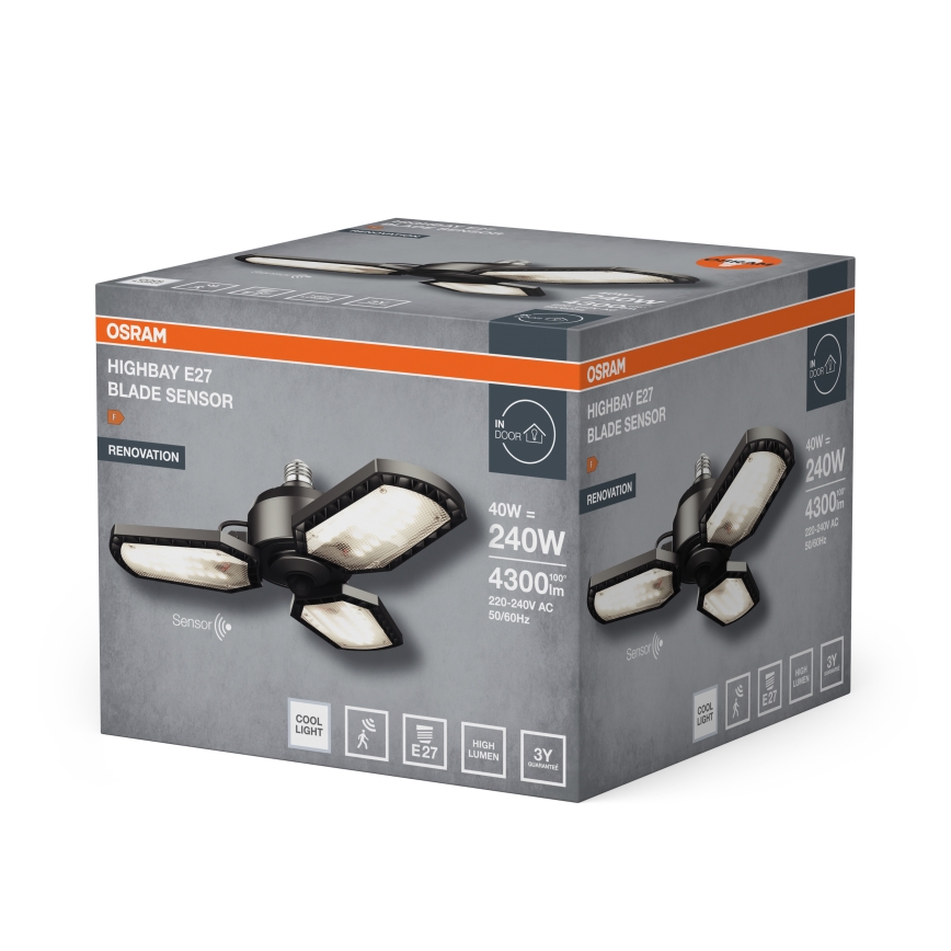 LED-Leuchtmittel mit Sensor HIGHBAY E27/40W/230V 4000K - Osram
