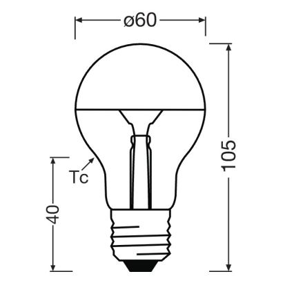 LED-Leuchtmittel mit verspiegeltem Oberteil SUPERSTAR E27/7W/230V 2700K goldfarben - Osram