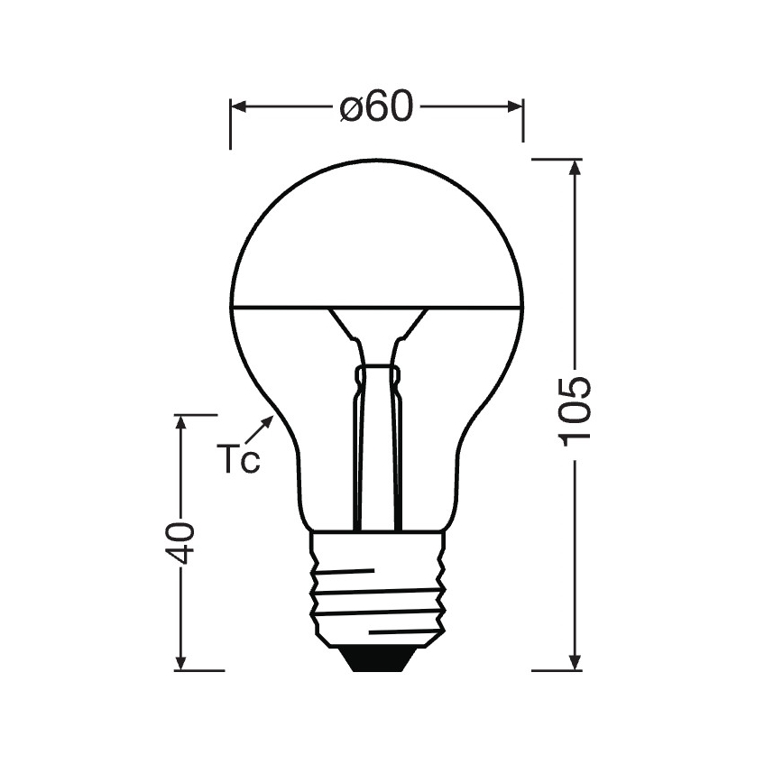 LED-Leuchtmittel mit verspiegeltem Oberteil SUPERSTAR E27/7W/230V 2700K goldfarben - Osram