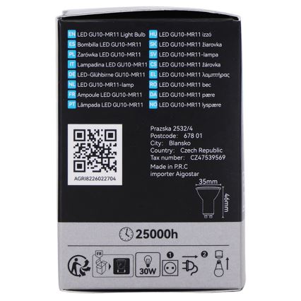 LED-Leuchtmittel MR11 GU10/4W/230V 3000K - BRILAGI