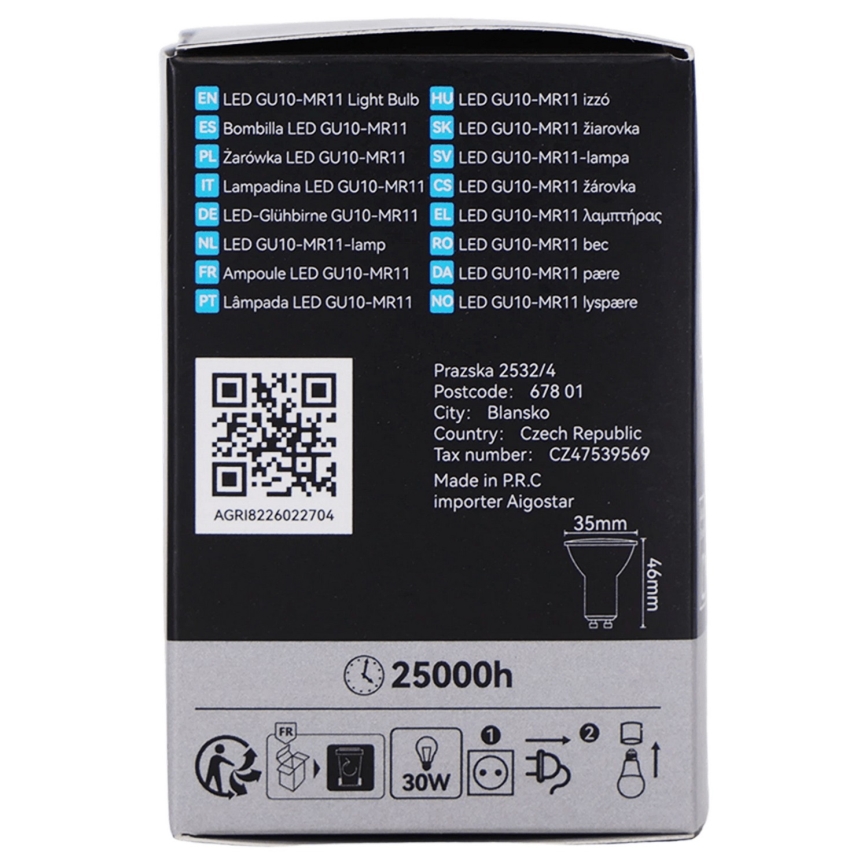 LED-Leuchtmittel MR11 GU10/4W/230V 3000K - BRILAGI