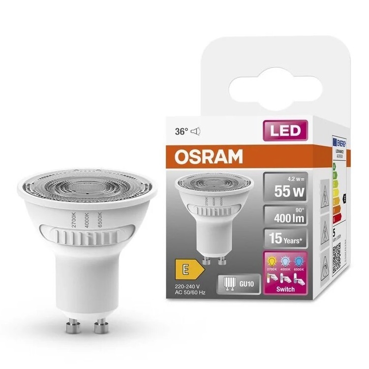LED-Leuchtmittel PAR16 GU10/4,2W/230V 2700/4000/6500K 36°
