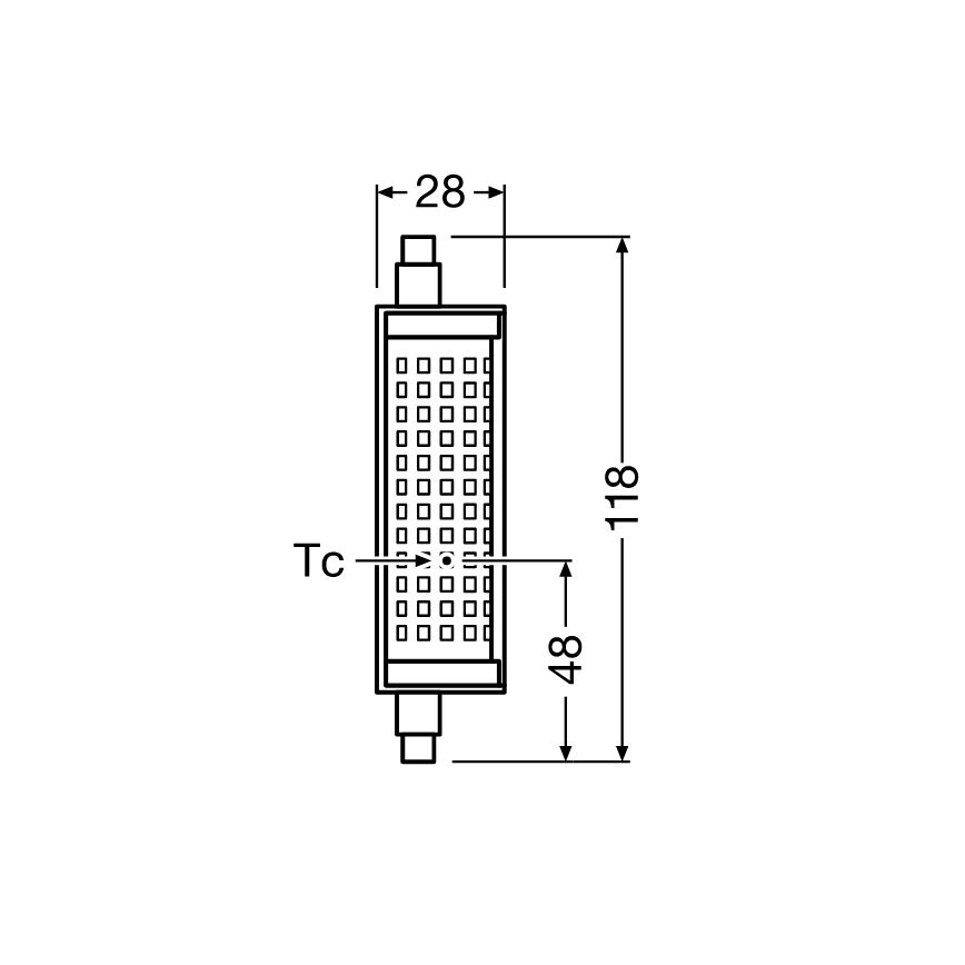 LED-Leuchtmittel R7s/19W/230V 2700K 118 mm - Osram