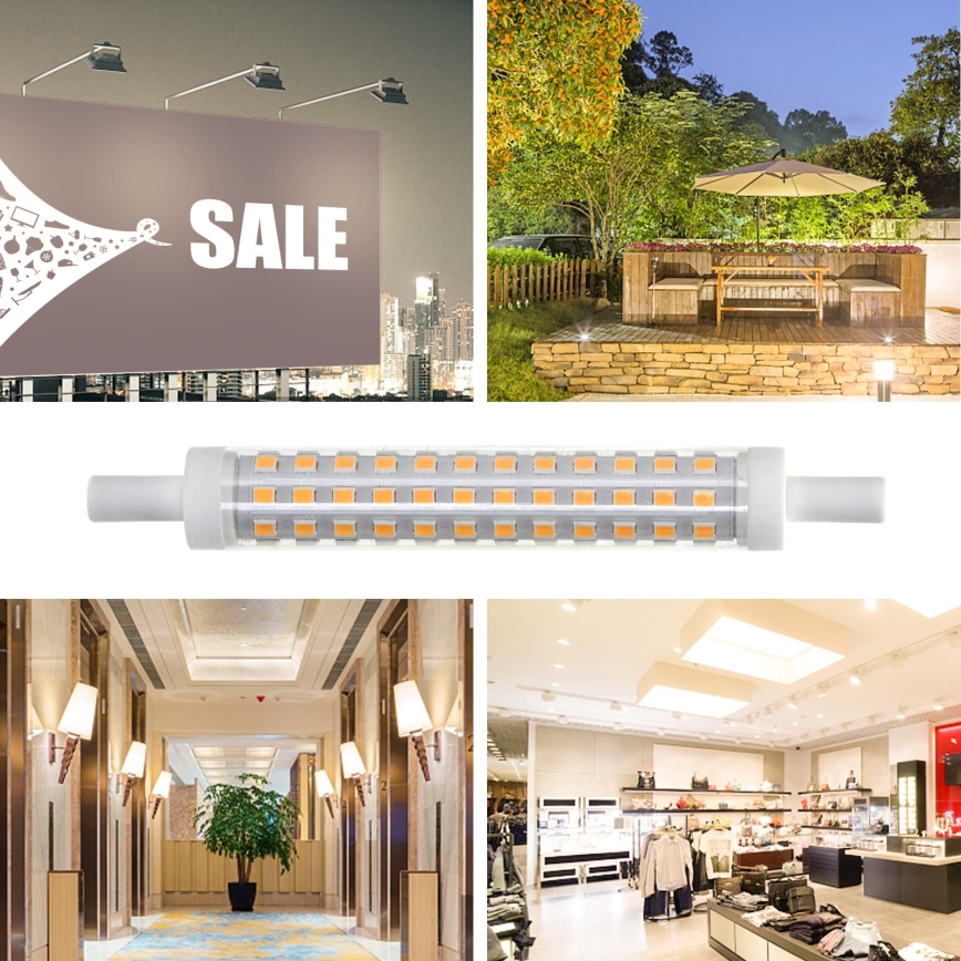LED-Leuchtmittel R7S/9W/230V 3000K - Aigostar