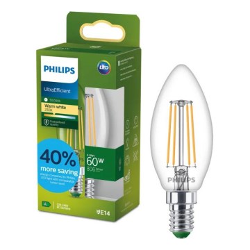 LED-Leuchtmittel ULTRAEFFICIENT VINTAGE Philips B35 E14/3,8W/230V 2700K