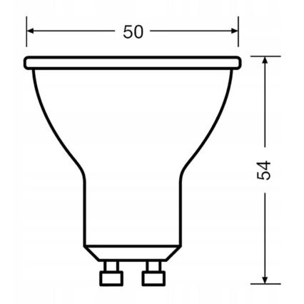 LED-Leuchtmittel VALUE PAR16 GU10/4,5W/230V 4000K 120° schwarz - Osram
