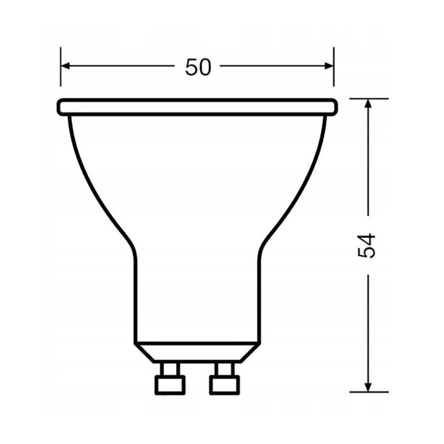 LED-Leuchtmittel VALUE PAR16 GU10/6,9W/230V 6500K 120° schwarz - Osram