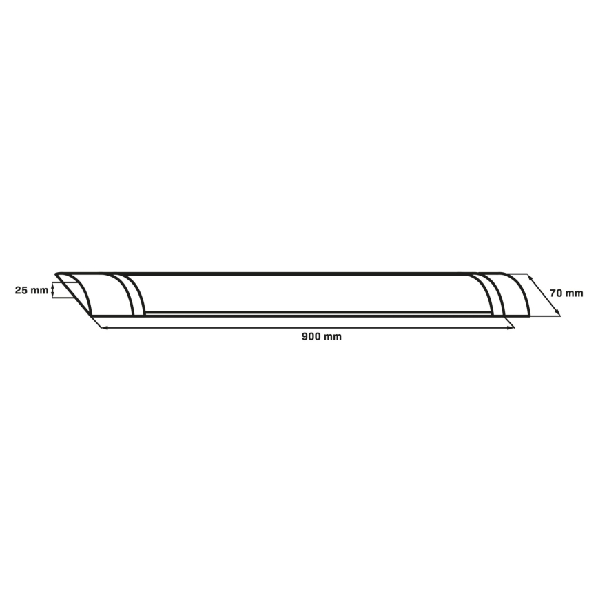 LED-Leuchtstoffleuchte LED/30W/230V 4000K 90 cm schwarz