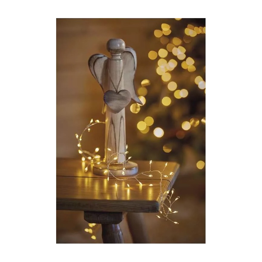 LED Lichterkette 100xLED/3xAA 2,7m warmweiß