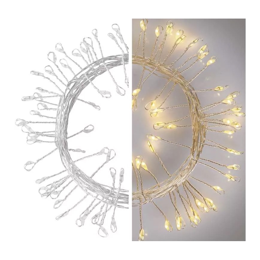 LED Lichterkette 100xLED/3xAA 2,7m warmweiß