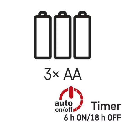 LED Lichterkette 100xLED/3xAA 2,7m warmweiß