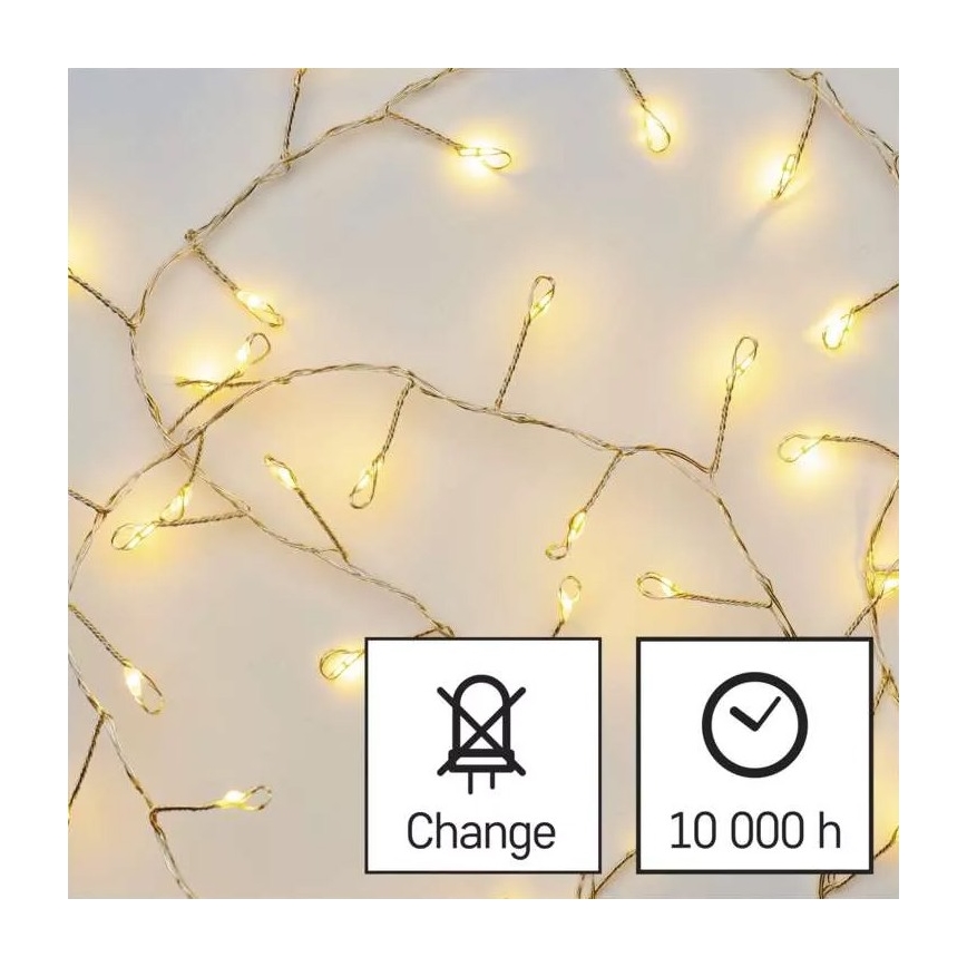 LED Lichterkette 100xLED/3xAA 2,7m warmweiß