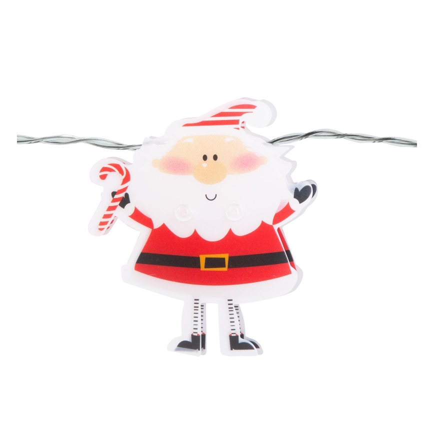 LED-Lichterkette 10xLED/2xAA 1,35 m warmweiß Santa