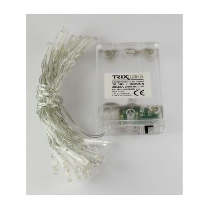 LED-Lichterkette, 20 LEDs, 2 Funktionen, 2,4 m, warmweiß