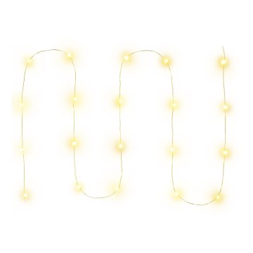 LED-Lichterkette, 20 LEDs, 2x AA, 2,3 m, warmweiß