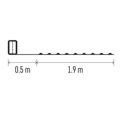 LED-Lichterkette 20xLED/2,4m warmweiß