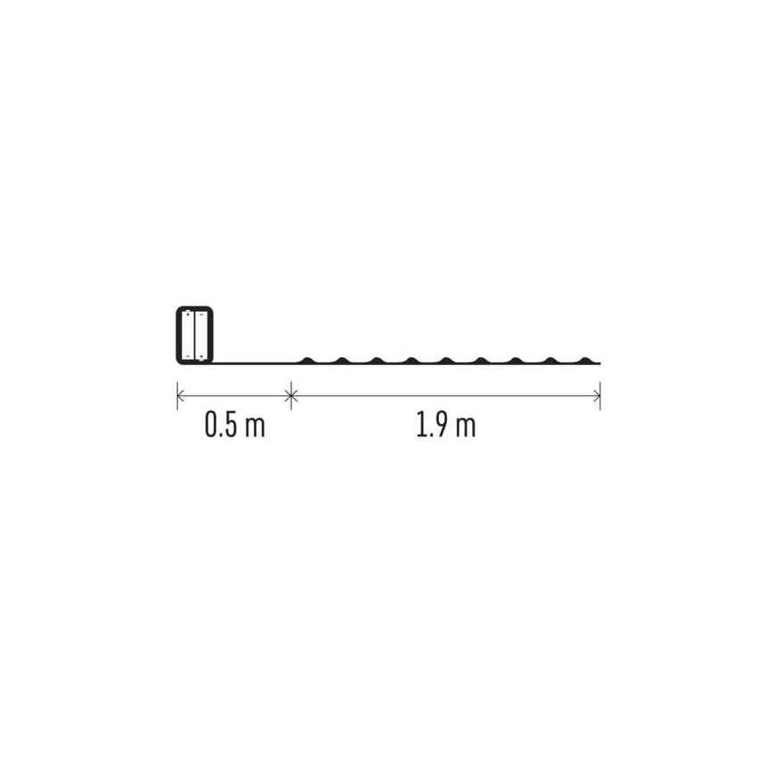 LED-Lichterkette 20xLED/2,4m warmweiß
