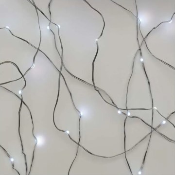 LED  Lichterkette 20xLED/2xAA 2,4m kaltweiß