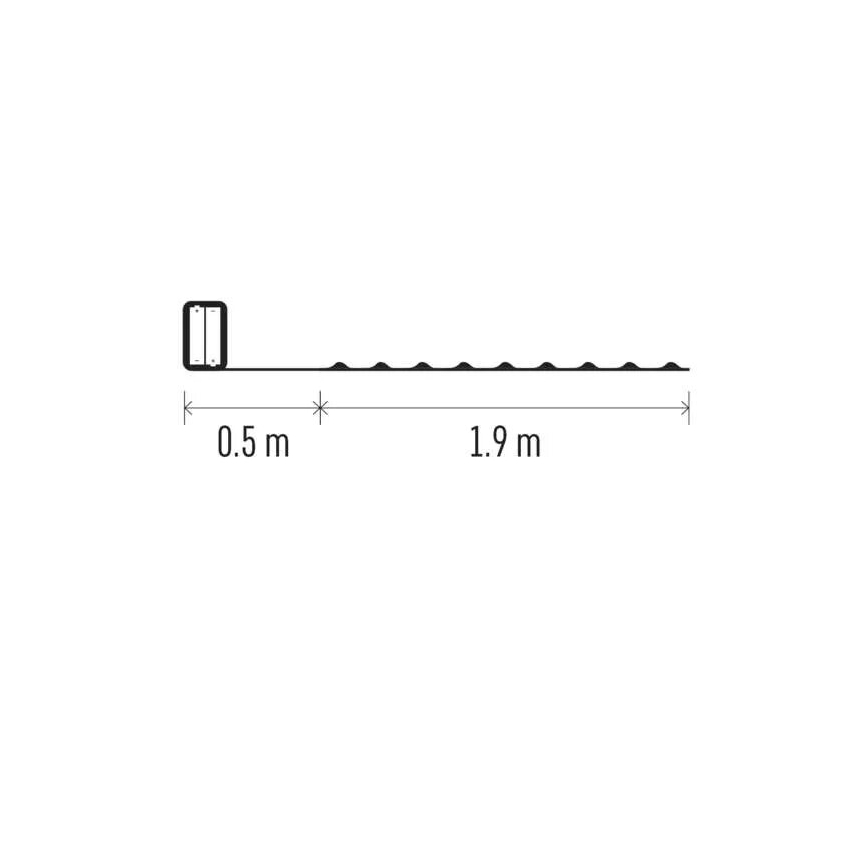 LED  Lichterkette 20xLED/2xAA 2,4m kaltweiß