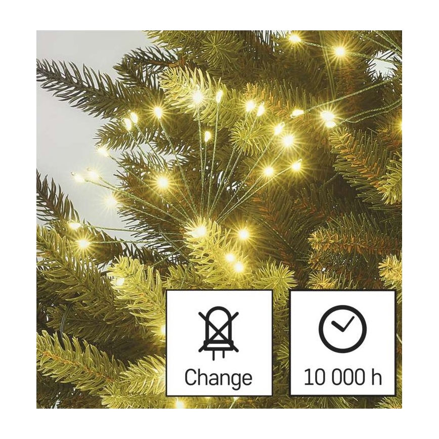 LED-Lichterkette 300 LEDs 5,2+3 m warmweiß