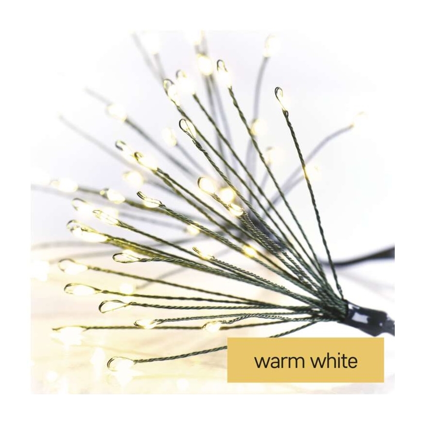 LED-Lichterkette 300 LEDs 5,2+3 m warmweiß