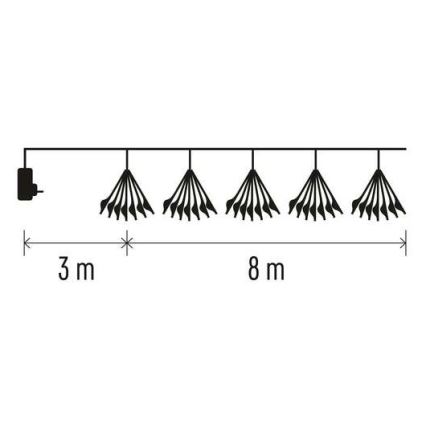 LED-Lichterkette 450 LEDs / 11 m, warmweiß
