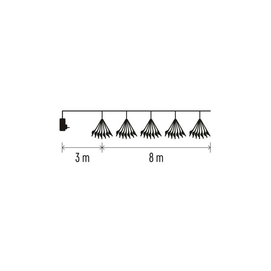 LED-Lichterkette 450 LEDs / 11 m, warmweiß