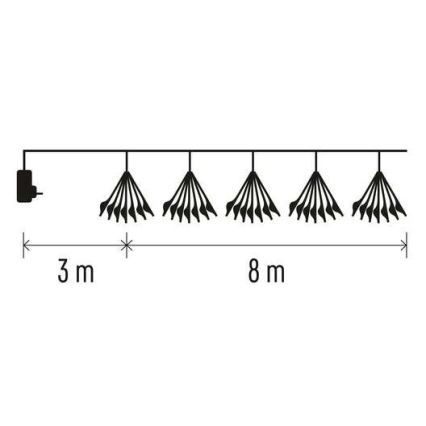 LED-Lichterkette 450 LEDs, 8+3 m, kaltweiß