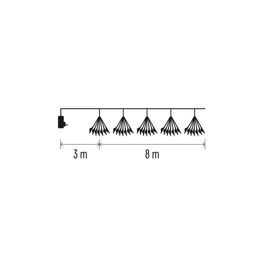 LED-Lichterkette 450 LEDs, 8+3 m, kaltweiß
