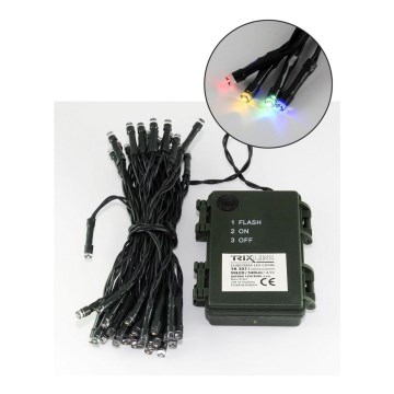 LED-Lichterkette für den Außenbereich, 10,8 m, 100 LEDs / 2 Funktionen, IP44, mehrfarbig