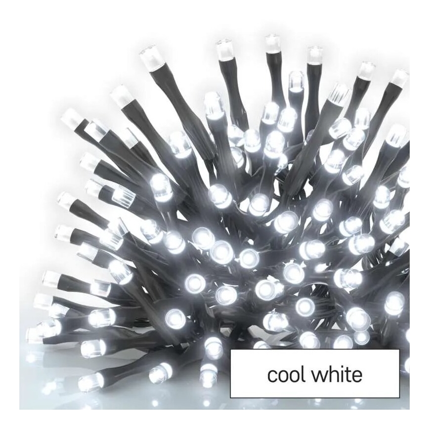 LED-Lichterkette für den Außenbereich, 100 LEDs / 10 m, IP44, kaltweiß