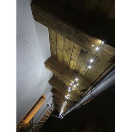 LED-Lichterkette für den Außenbereich – 120 LEDs, 17 m, IP44, kaltweiß