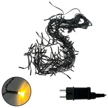 LED-Lichterkette für den Außenbereich, 200 LEDs / 230 V, 7,6 m, IP44, schwarz