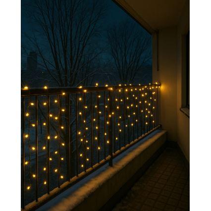 LED-Lichterkette für den Außenbereich, 200 LEDs / 230 V, 7,6 m, IP44, schwarz